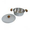 Ver imagem 3 de Jogo de Panelas Alumínio Batido Fundido Branca Craqueada