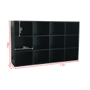 Ver imagem 3 de Estante Livreiro Colmeia Organizador Multiuso com 12 Nichos - Cor Preto - Cód. 312