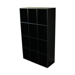 Estante Livreiro Colmeia Organizador Multiuso com 12 Nichos - Cor Preto - Cód. 312 - 6