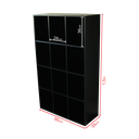 Ver imagem 5 de Estante Livreiro Colmeia Organizador Multiuso com 12 Nichos - Cor Preto - Cód. 312