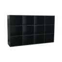 Ver imagem 1 de Estante Livreiro Colmeia Organizador Multiuso com 12 Nichos - Cor Preto - Cód. 312