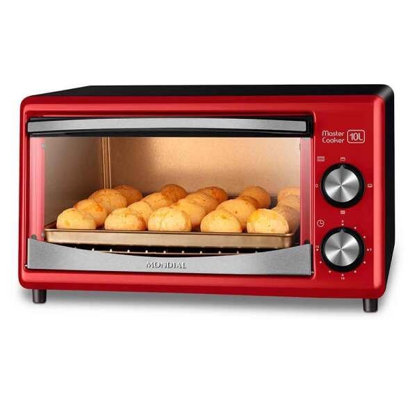 Forno Elétrico Master Cooker 10 Litros 127v 60hz Vermelho Mondial Fr-20 - 2