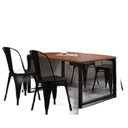 Ver imagem 2 de Conjunto 4 Cadeiras Tolix Iron Preto Fosco Restaurante Churrasco