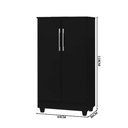 Ver imagem 4 de Armário Smart Organizador Multiuso 2 Portas e 3 Prateleiras:preto