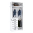 Ver imagem 5 de MÓDULO CLOSET COM 6 GAV. E CABIDEIRO DUPLO M406.B (A235XL100XP50) MUNDI MOVEIS