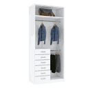 Ver imagem 1 de MÓDULO CLOSET COM 6 GAV. E CABIDEIRO DUPLO M406.B (A235XL100XP50) MUNDI MOVEIS