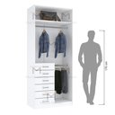 Ver imagem 6 de MÓDULO CLOSET COM 6 GAV. E CABIDEIRO DUPLO M406.B (A235XL100XP50) MUNDI MOVEIS