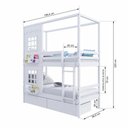 Ver imagem 7 de Beliche Casinha 2 Janelas 2 Gavetas Madeira Branco