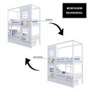 Ver imagem 2 de Beliche Casinha 2 Janelas 2 Gavetas Madeira Branco