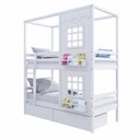 Ver imagem 6 de Beliche Casinha 2 Janelas 2 Gavetas Madeira Branco