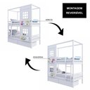 Ver imagem 2 de Beliche Casinha 2 Janelas 2 Gavetas Madeira Branco