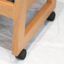 Ver imagem 4 de Carrinho Banheiro Organizador Multiuso com Rodinhas 2 Prateleira Preto Movelove