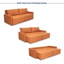 Ver imagem 4 de Sofá Cama Retrátil e Reclinável 3 Lugares 250cm em Linho Baraúna Cabecasa Madeiraoriginals