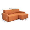 Ver imagem 3 de Sofá Cama Retrátil e Reclinável 3 Lugares 250cm em Linho Baraúna CabeCasa MadeiraOriginals