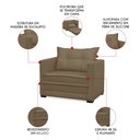 Ver imagem 3 de Poltrona Cama Retrátil Solteiro Milenni Veludo B03 - D'rossi