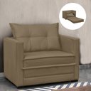 Ver imagem 1 de Poltrona Cama Retrátil Solteiro Milenni Veludo B03 - D'rossi