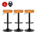 Ver imagem 2 de Kit 3 Banquetas Viena Alta Para Bar Balcão Bancada Pub Bistrô Cozinha Americana Giratória