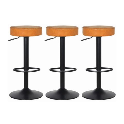 Kit 3 Banquetas Viena Alta Para Bar Balcão Bancada Pub Bistrô Cozinha Americana Giratória