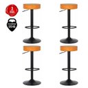 Ver imagem 2 de Kit 4 Banquetas Viena Alta Para Bar Balcão Bancada Pub Bistrô Cozinha Americana Giratória