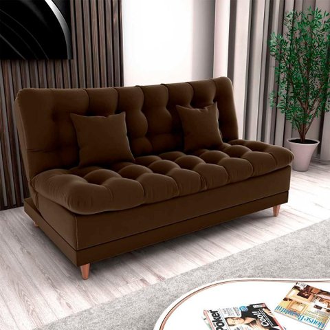 Sofá Cama 3 Lugares Casal Confortável 1,85 Larg Duda Matrix