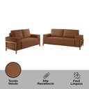 Ver imagem 4 de Sofá 2x3 Lugares Verona Meu Sofá Online B020 Veludo Terra