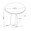 Ver imagem 3 de Conjunto Sala de Jantar 4 Lugares Redondo Tampo de Vidro Pallas Bege/Mel/Off White