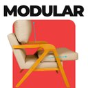 Ver mais imagens de Kit 2 Poltrona Sala Decorativa Mona Estofada Veludo Bege Base Madeira Castanho - Arkell