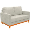 Ver imagem 6 de Kit Poltrona e Sofa Berlim 2 Lugar Base de Madeira Tecido Acquablock Bege Claro
