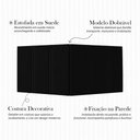Ver imagem 3 de Painel Cabeceira Box Queen Duana Estofada Dobrável Fixação Parede Design Moderno - Preto