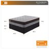Cama Box Baú Preto + Colchão Casal Molas Ensacadas Suporte 200 Kg Baltimore 138x188x75cm - 3