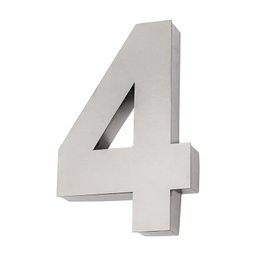 Número Residencial Inox - Nº "4" - 1