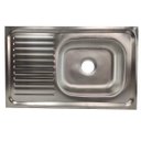 Ver imagem 4 de Pia Cozinha Apoio Cuba Grande 80cm Lava Louça Escorredor Torneira Balcao Bancada Marmore Casa Restau