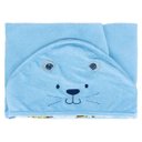 Ver imagem 2 de Toalha de Banho Bebe C/capuz Plush 68 Cm X 68 Cm Bord: Leão Azul