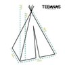 Cabana Infantil Barraca Tenda Festa Pijama Teepee Verde Água - 3
