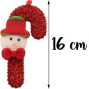 Ver imagem 2 de Kit 12 Enfeite Pendente De Natal Tecido 16cm Bengalas