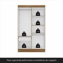 Ver mais imagens de Guarda Roupa 4 Portas Solteiro Mayra Boreal/grafite - Móveis Arapongas Boreal/grafite