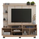 Ver imagem 3 de Rack com Painel para Tv até 60 Polegadas 2 Portas Ripado Ho4200 Carvalho Oak/cristalo - Decibal