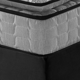 Cama Box Queen Preto + Colchão Ortopedico Espuma D33 Pillow Top Hanover One 158x198x59cm - 4