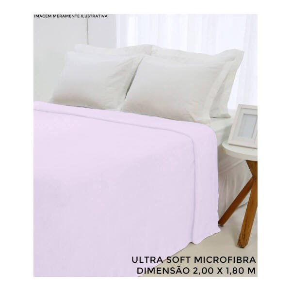 Manta Casal Cobertor Coberta Microfibra Soft Rosa Algodão - 2
