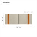 Ver imagem 4 de Cabeceira de Cama Box Casal 140cm X 58cm - Kf Móveis