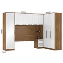 Ver imagem 3 de Quarto Modulado Casal Irlanda Composição 3 Amêndola/Branco - Demartêz