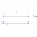 Ver imagem 2 de Porta Toalhas Quadrado 600mm Deca You Cromado - Deca Deca Metais