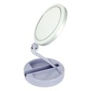 Ver imagem 1 de Espelho de Aumento 10x com Luz de Iluminação Led de Mesa Dobrável e Articulável Redondo