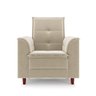 Poltrona de Amamentação Quarto Infantil com Puff Kate Pés Palito Suede Bege - New Belle Poltrona com - 6
