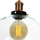 Ver imagem 4 de Lustre Pendente Château Bola Grande Vidro Preto c /Cobre 30