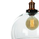 Ver imagem 5 de Lustre Pendente Château Bola Grande Vidro Preto c /Cobre 30