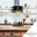 Ver imagem 6 de Lustre Pendente Château Bola Grande Vidro Preto c /Cobre 30