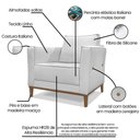 Ver imagem 4 de Kit 2 Poltronas e Sofá Living 2 Lugares 1,90m Vega Linho Cin