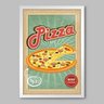 Quadro Cozinha Pizza Quentinha - 20x30cm - Moldura Padrão Branco - 1