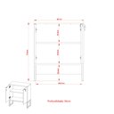 Ver imagem 4 de Balcão para Escritório Industrial com 2 Portas - Amêndoa/Preto